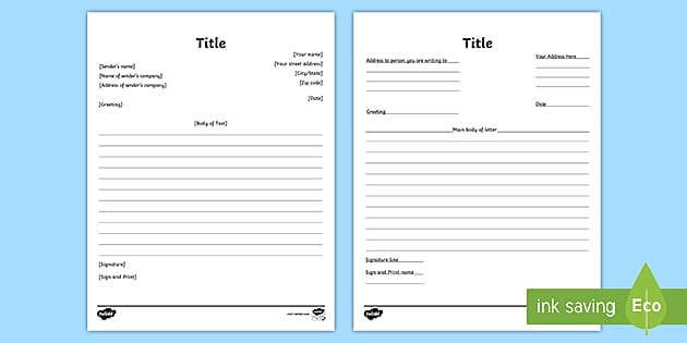 FREE Editable Formal Letter Template | Grade 3-5 ELA Writing