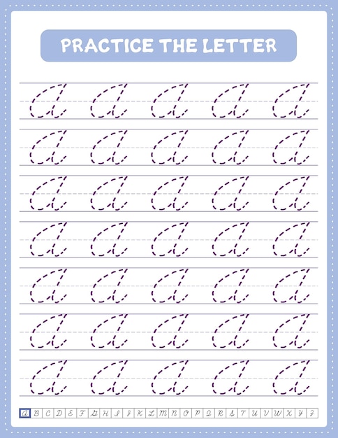 Premium Vector | Cursive handwriting uppercase letter alphabet ...