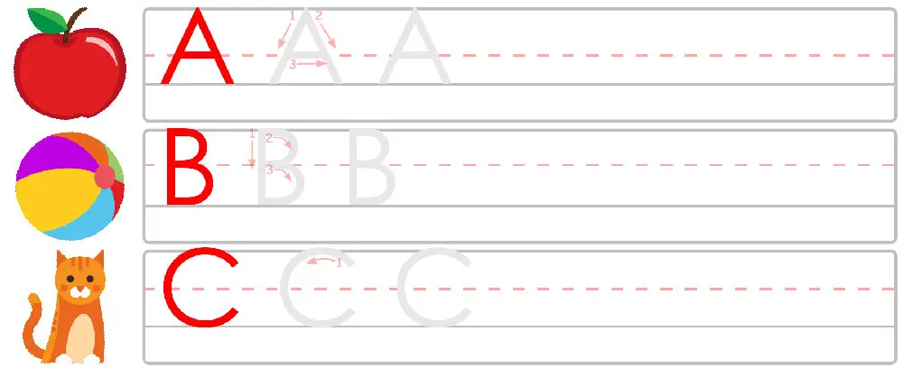 Letter Tracing Worksheets - Teach how to write A to Z!