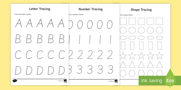 letter tracing worksheet for 4 year olds