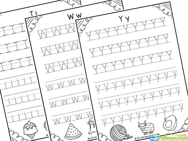letter tracing worksheet for 4 year olds