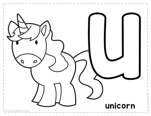 letter u coloring pages