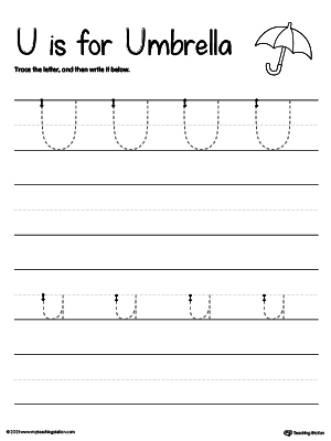FREE* Tracing And Writing the Letter U | MyTeachingStation.com