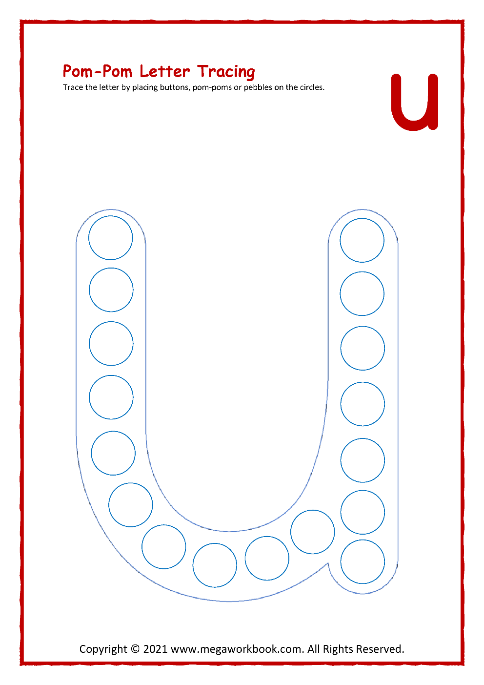 letter u worksheet for preschoolers