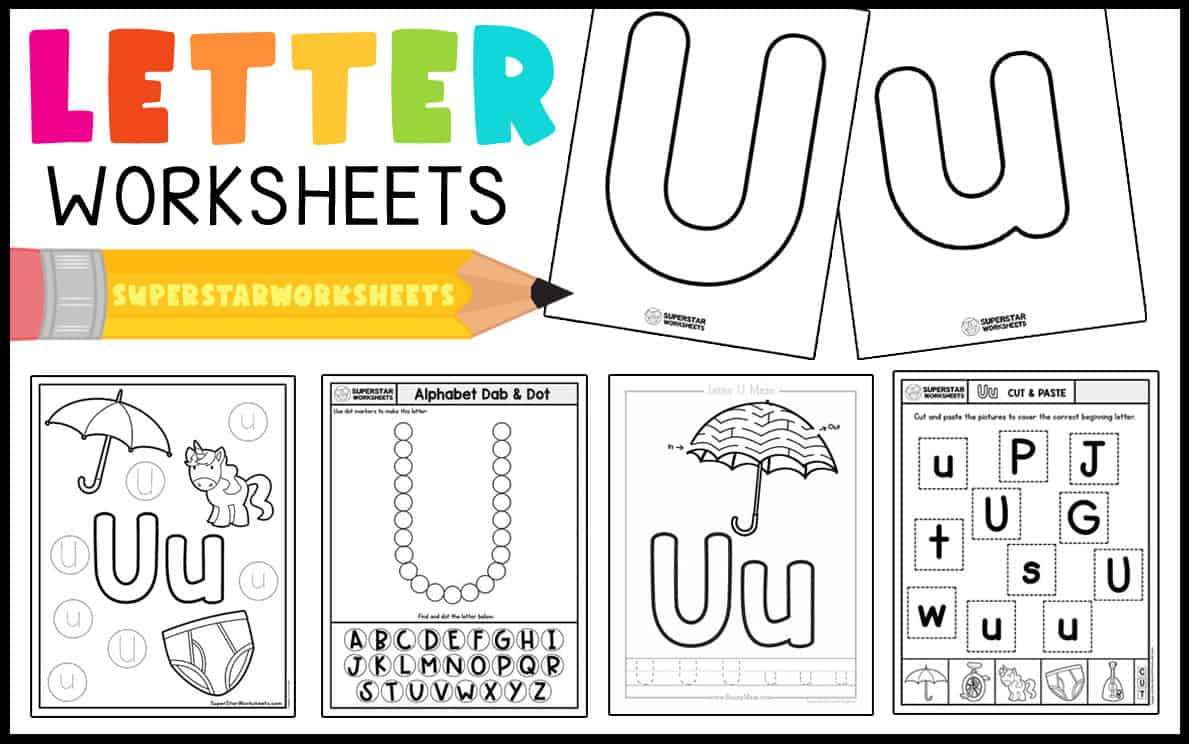 letter u worksheet for preschoolers