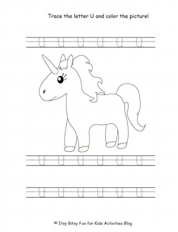 letter u worksheet for preschoolers