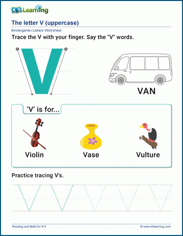 The Letter V Worksheet | Worsheets library