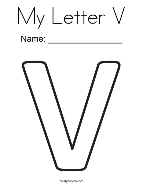 letter v coloring pages