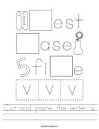 Letter V Worksheets - Twisty Noodle