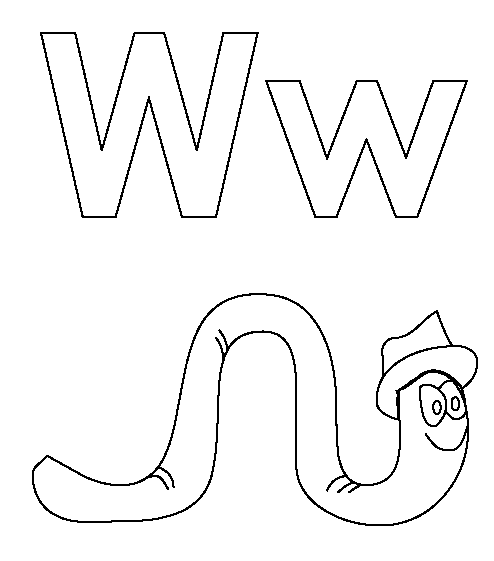 letter w coloring pages