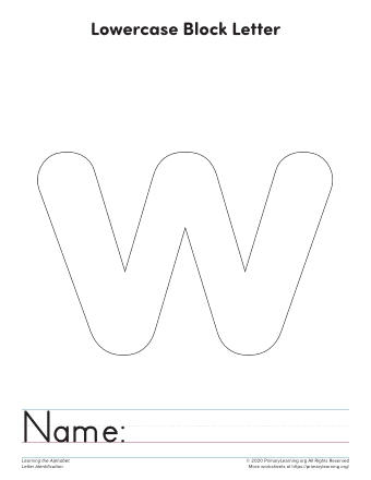 letter w printables