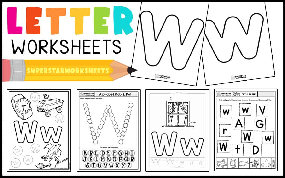letter w tracing worksheet preschool
