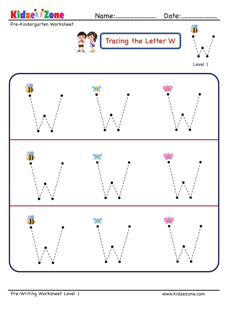 English for Kids Step by Step: Letter W Worksheets, Flash Cards ...