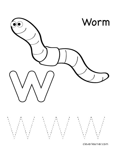 letter w worksheet for preschool