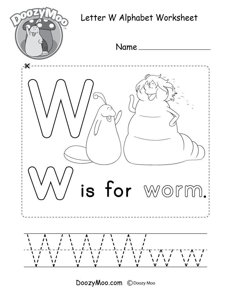 letter w worksheet for toddlers
