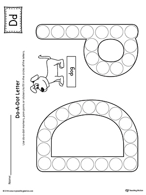 Letter D Do-A-Dot Worksheet | MyTeachingStation.com