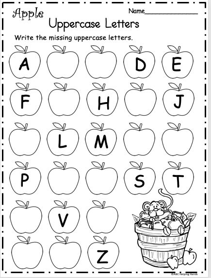 letter worksheet for kindergarten