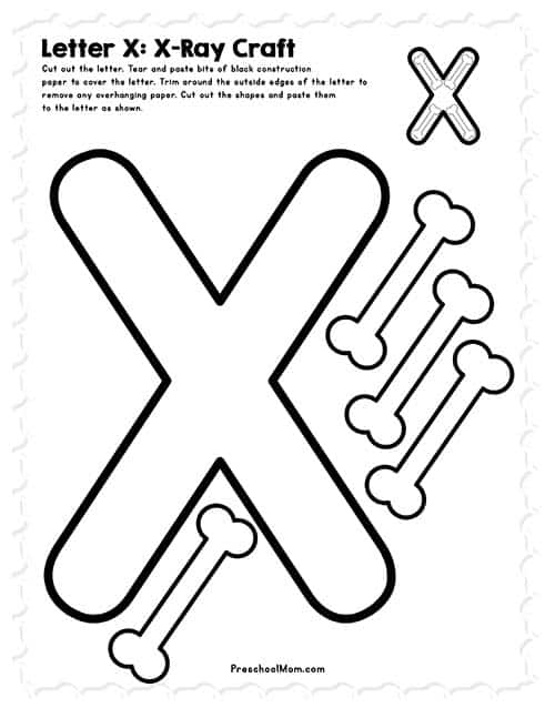 letter x activities for preschoolers