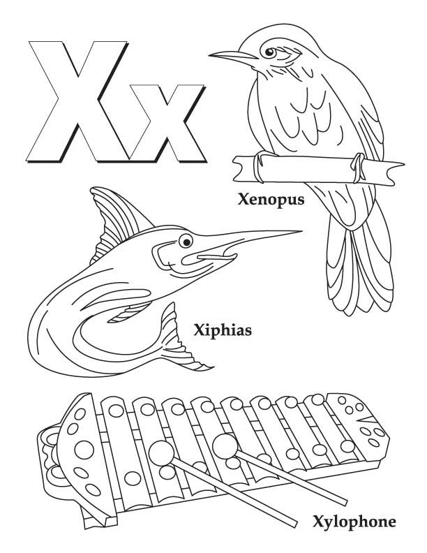 My A to Z Coloring Book Letter X coloring page | Download Free My ...