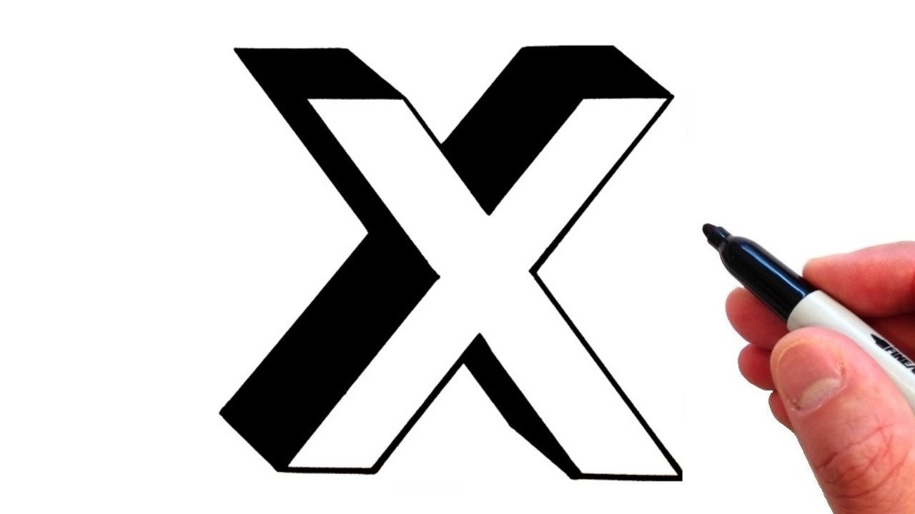 How to Draw Letter x in Lowercase 3D - Worksheets Library