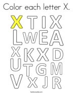 Letter X Coloring Pages - Twisty Noodle