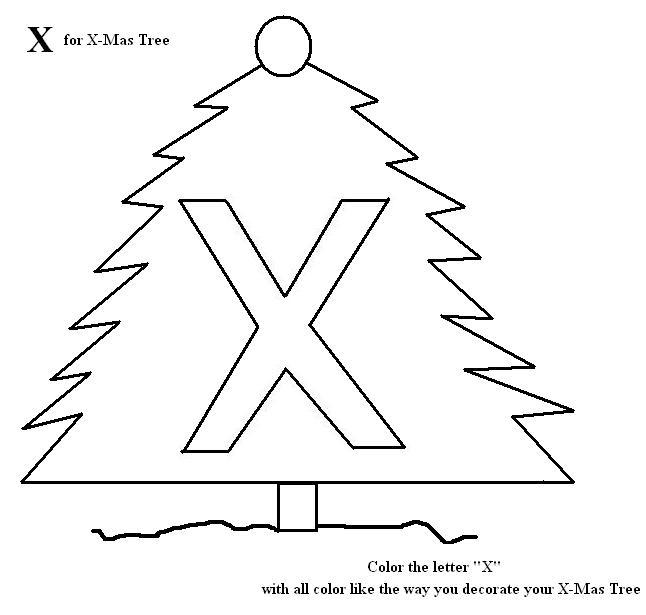 letter x printable coloring pages