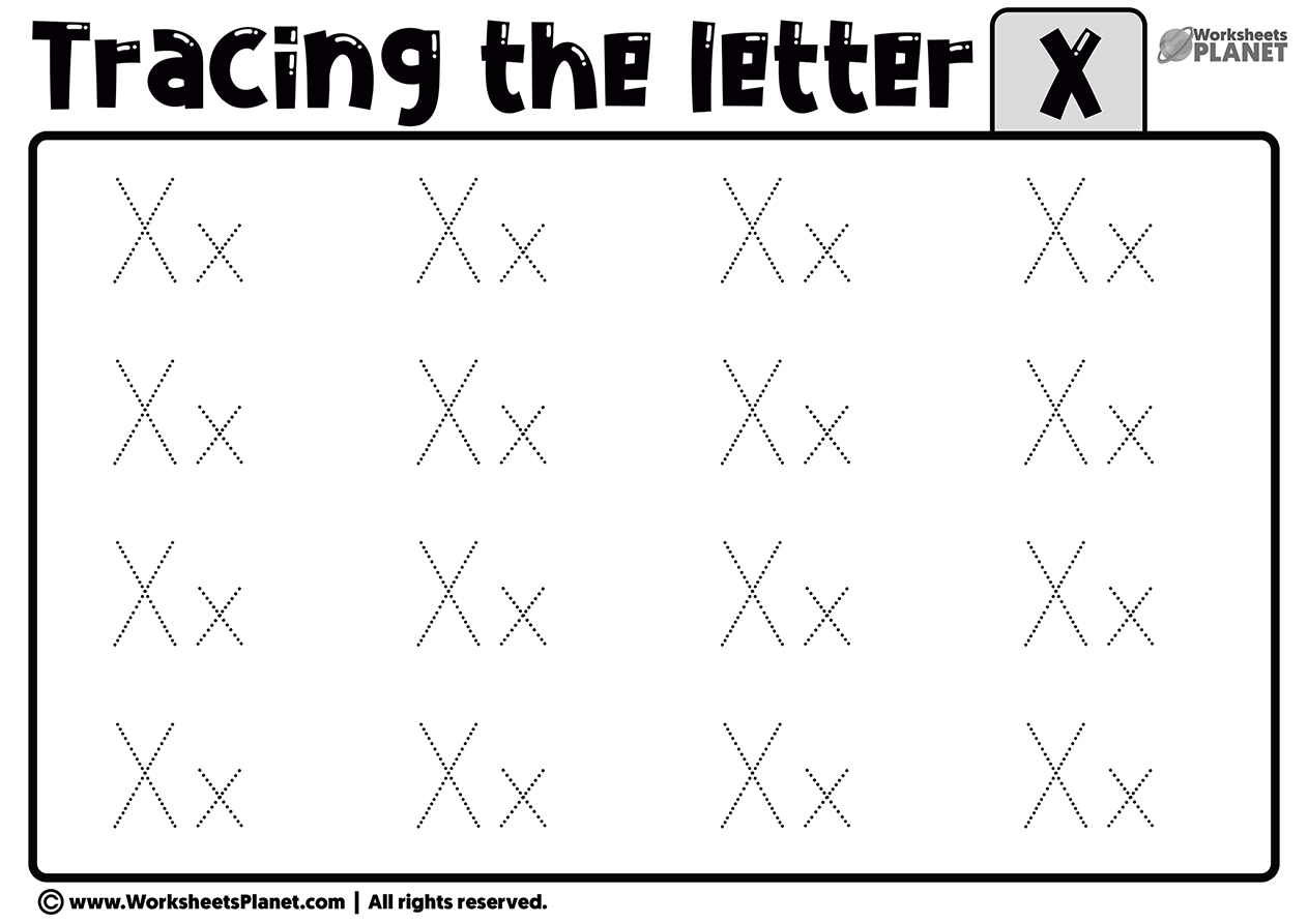 Fun and Friendly Letter X Tracing Worksheets for Kids (Free, PDF)