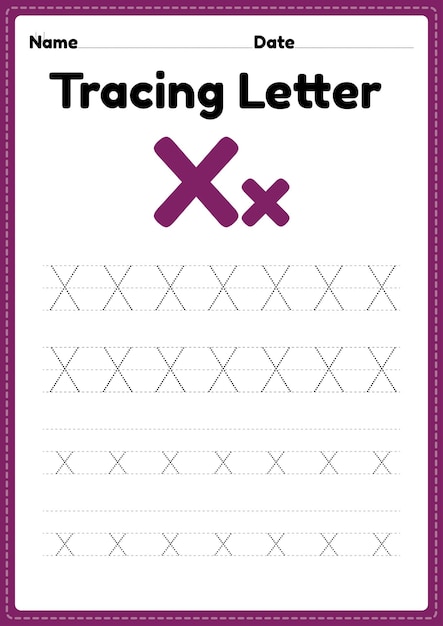 Letter X. Learn handwriting. Stock Vector by ©Anna_Mikhailova 84593724