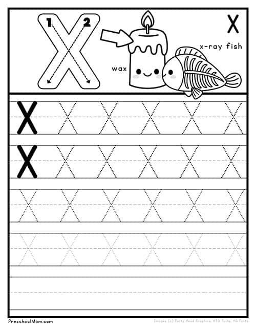 Letter X Preschool Printables - Preschool Mom