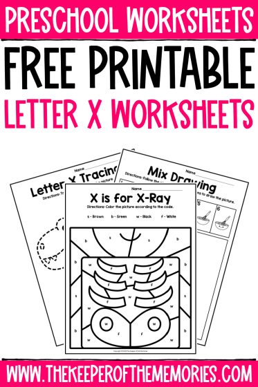 Free Printable Letter X Worksheets - The Keeper of the Memories