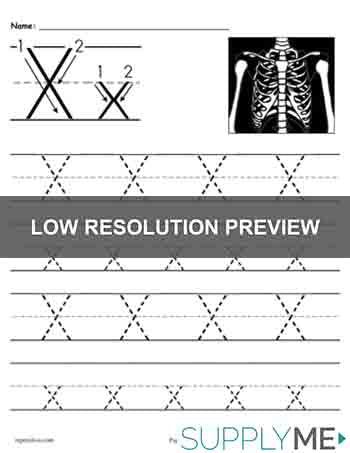 letter x worksheet for preschoolers