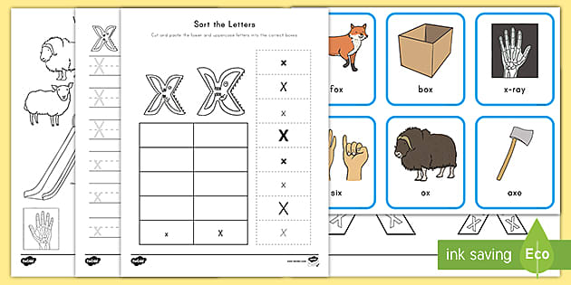 letter x worksheet kindergarten