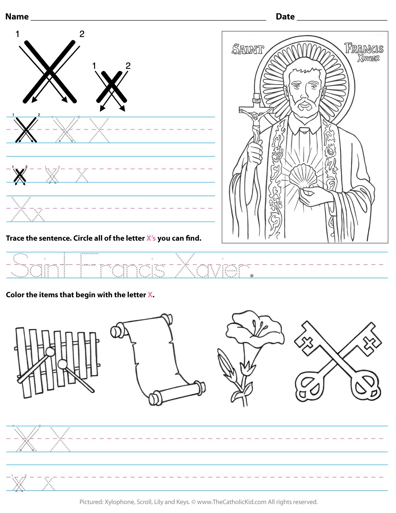 letter x worksheet kindergarten