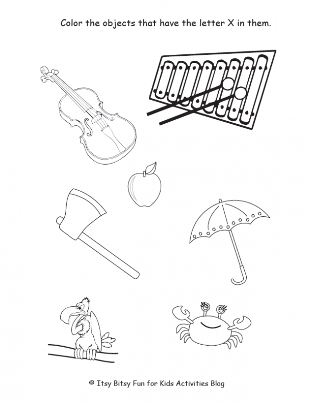 letter x worksheet kindergarten