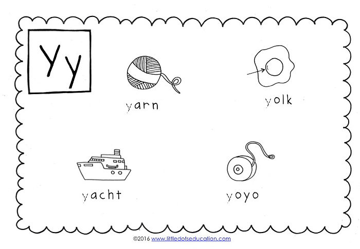 Letter Y Crafts for Kindergarten -