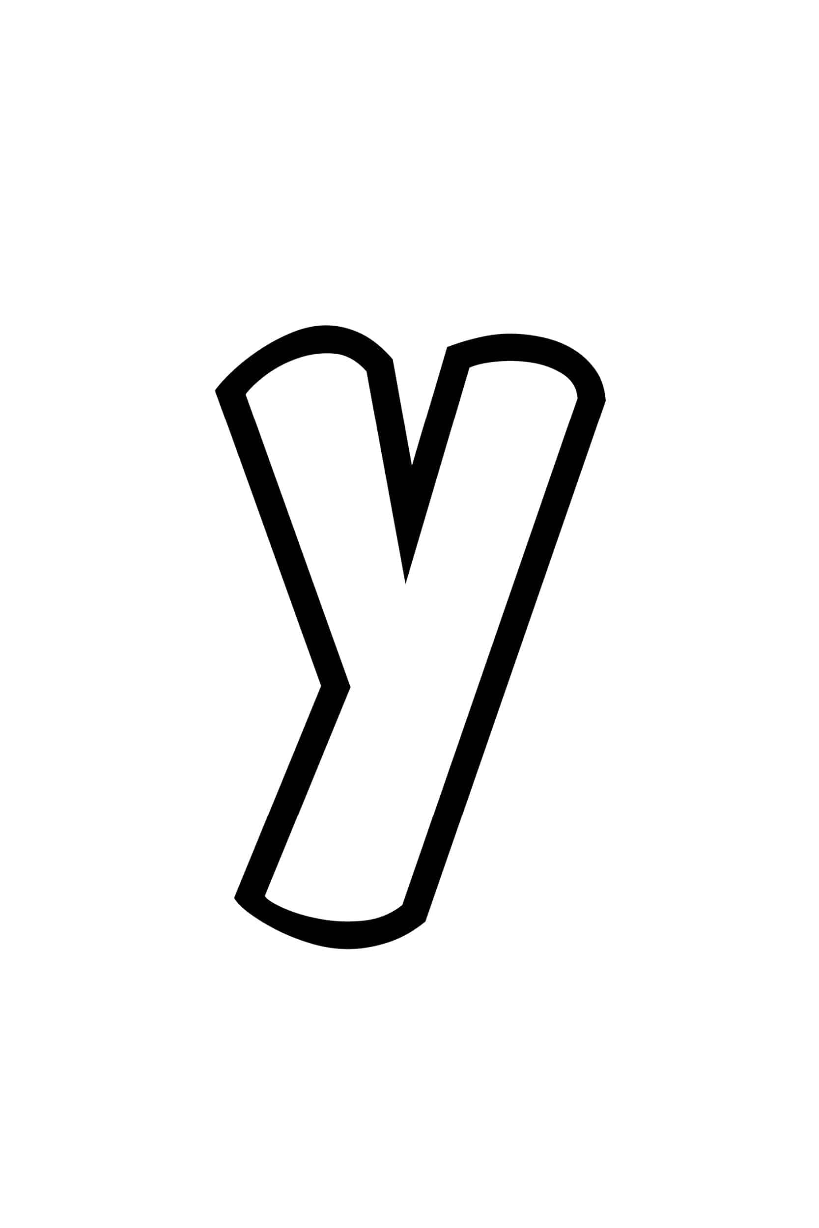 Printable Bubble Letter Y - Free Printable Stencils