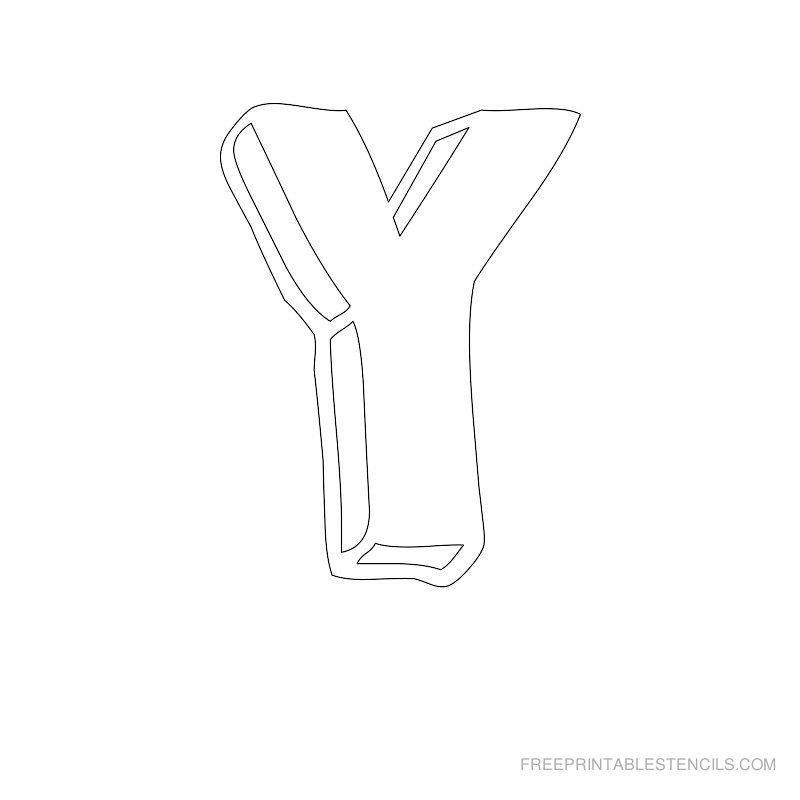 letter y stencil