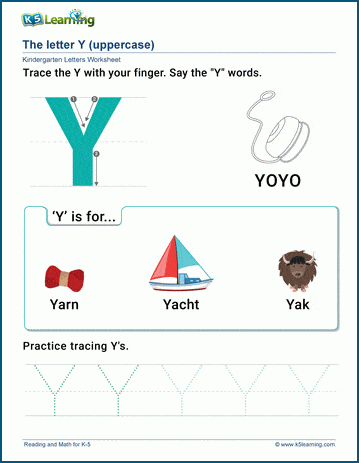 The Letter Y Worksheet | Worsheets library