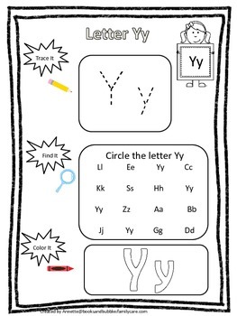 letter y worksheet for preschool