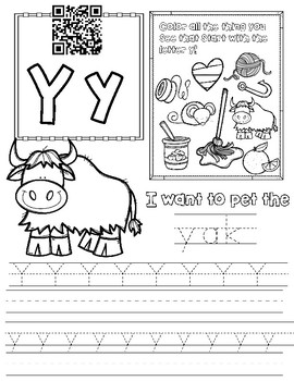 Letter Y - Catholic Letter of the Week Worksheets and Coloring Pages
