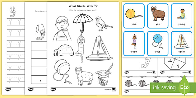 letter yy worksheet