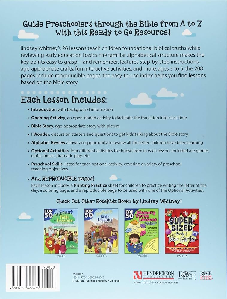 Instant Bible Lessons for Preschoolers: A to Z Thru the Bible ...