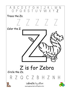 letter z worksheet