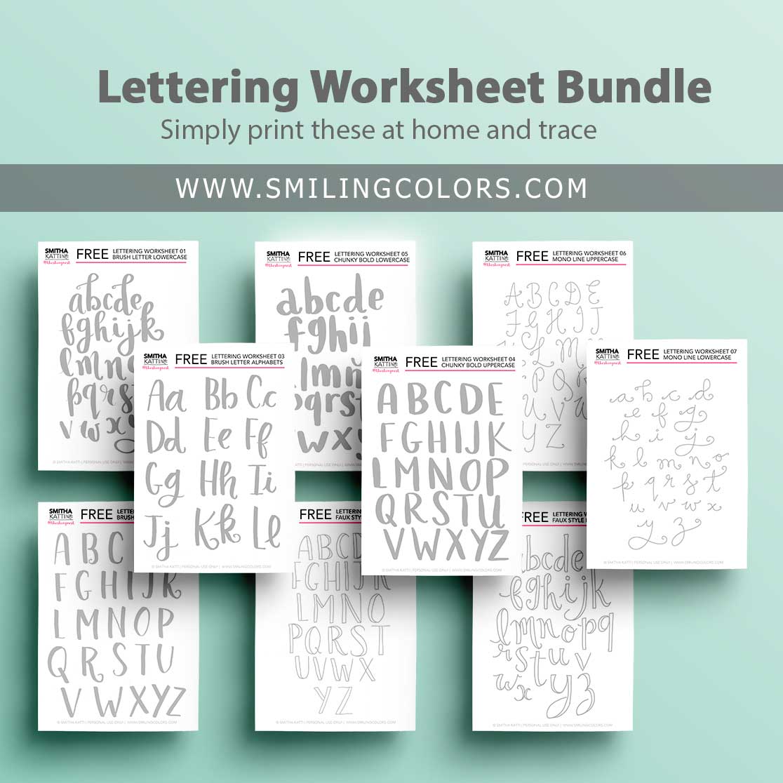 30+ FREE Lettering Worksheets: Print &  Start Practicing!