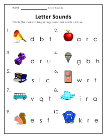 letters and sounds worksheet