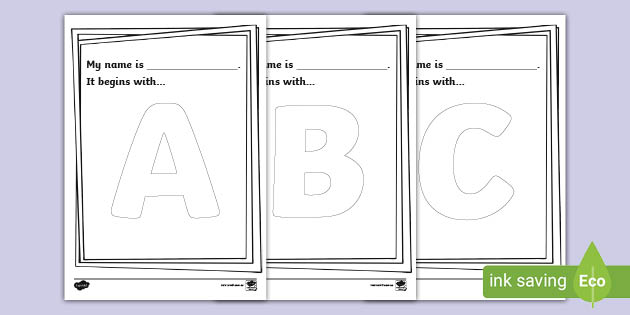 letters in my name worksheet