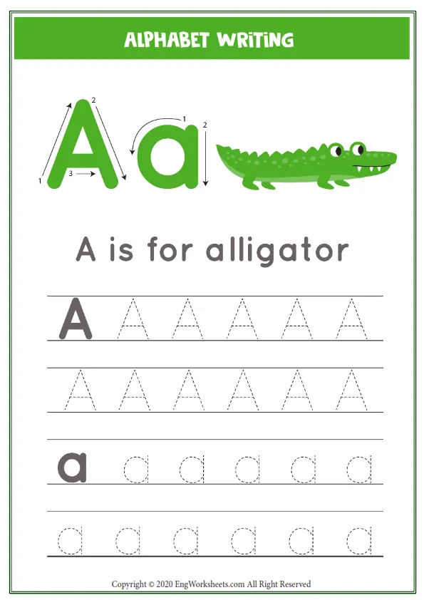 letters of the alphabet worksheet