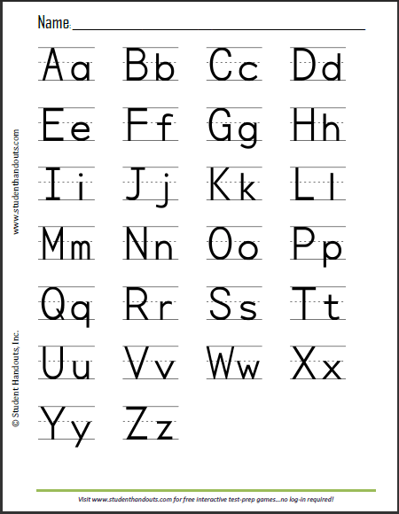 letters printable