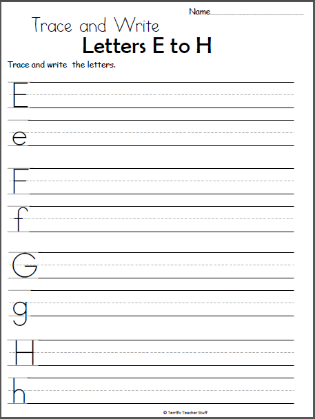 letters writing worksheet