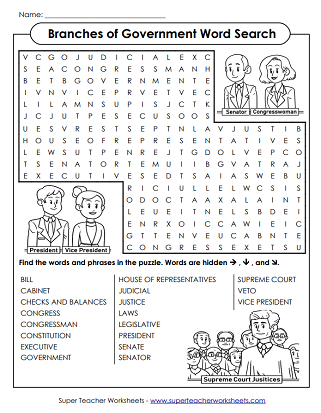 levels of government worksheet
